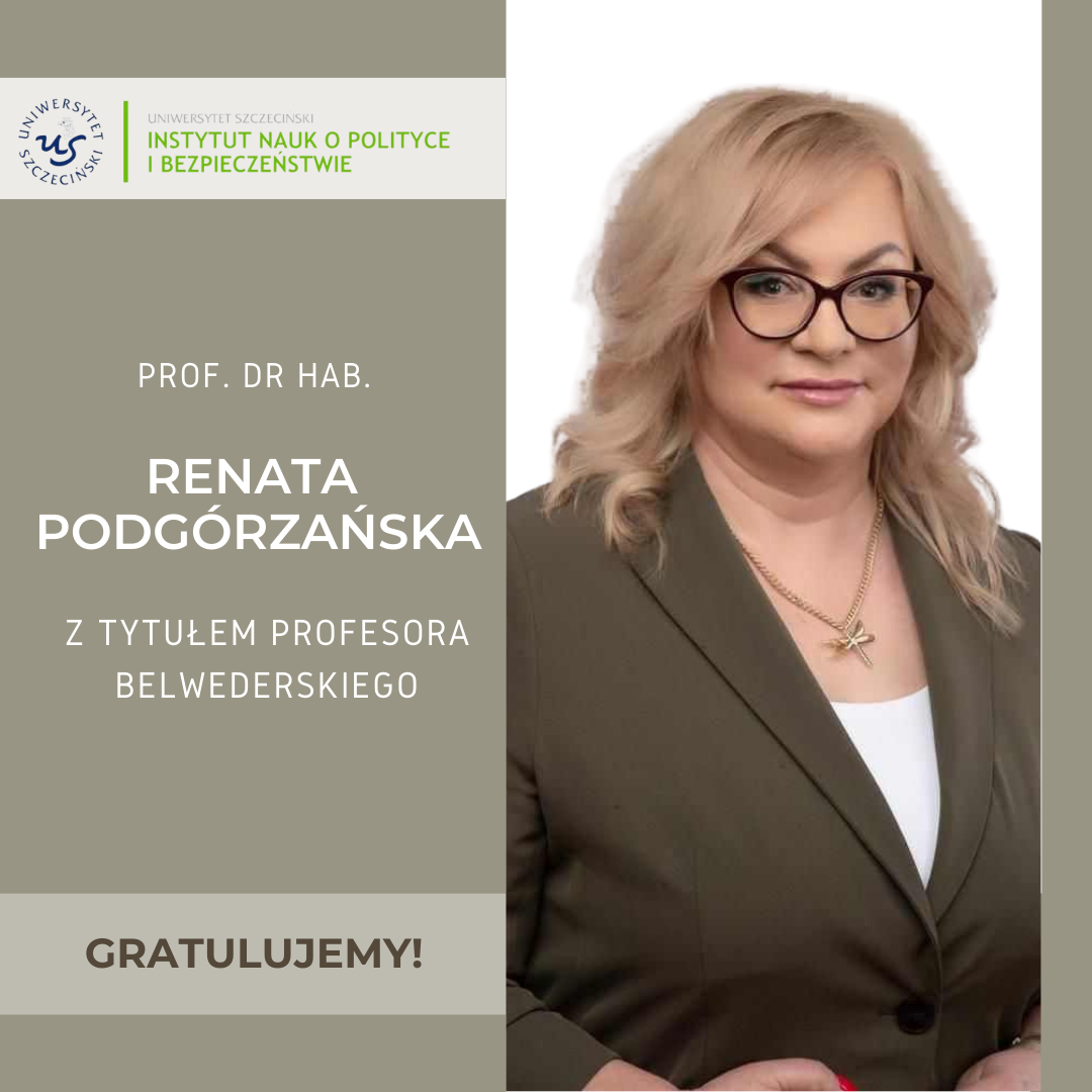 Tytuł profesora belwederskiego dla prof. dr hab. Renaty Podgórzańskiej