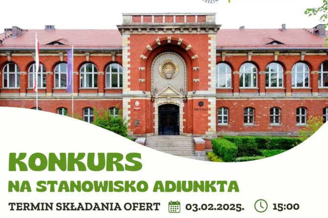 Konkurs na stanowisko adiunkta!
