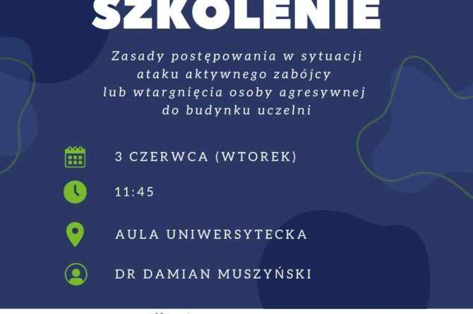 Szkolenie dla studentów i pracowników Uniwersytetu Szczecińskiego