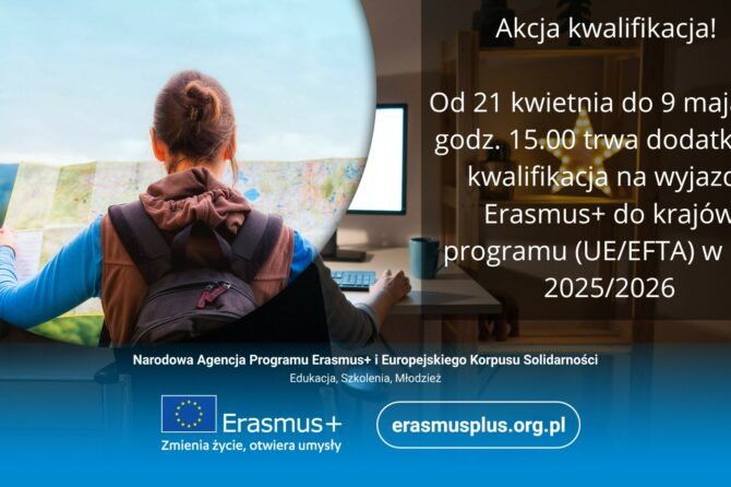 Ruszyła kwalifikacja uzupełniające na wyjazdy Erasmus+ w przyszłym roku akademickim!