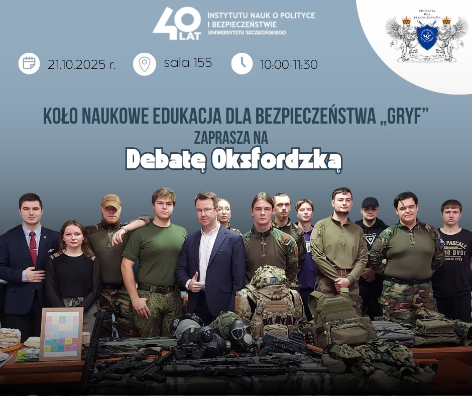 40-lecie Instytut Nauk o Polityce i Bezpieczeństwie Uniwersytetu Szczecińskiego zbliża się wielkimi krokami!